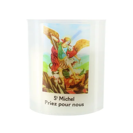 Lot de 4 bougies veilleuses de Saint Michel 20h 6cm