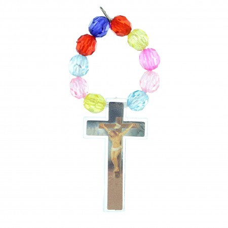 Chapelet Dizainier Multicolor avec croix du Christ
