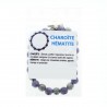 Bracelet en pierres naturelles d'Hématite et Charoïte avec croix