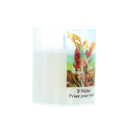 Lot de 4 bougies veilleuses de Saint Michel 20h 6cm