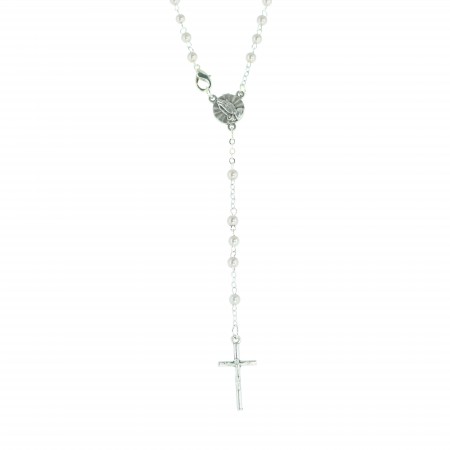 Booklet of the Holy Rosary with a white rosary