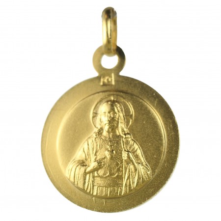 Scapolare medaglia placcata oro 15mm