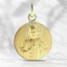 Medaglia del Sacro Cuore di Gesù placcata oro 18mm