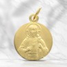 Medaglia placcata oro del Sacro Cuore di Gesù 16 mm