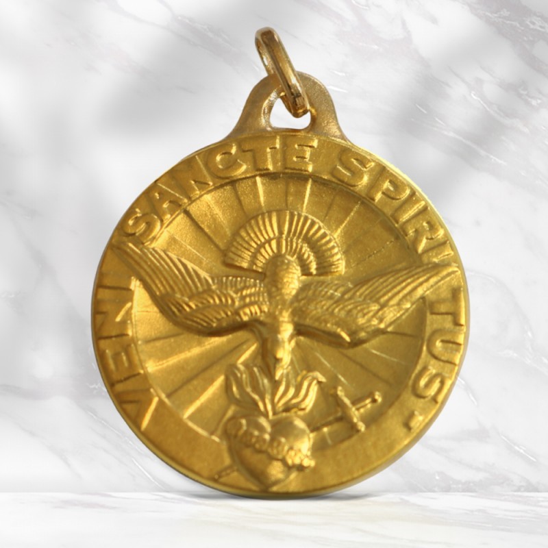 Medal of the Holy Spirit in gold
