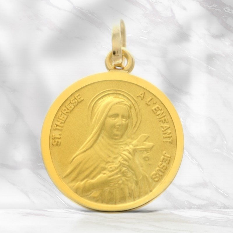 Médaille de Sainte Thérèse en Or 16mm
