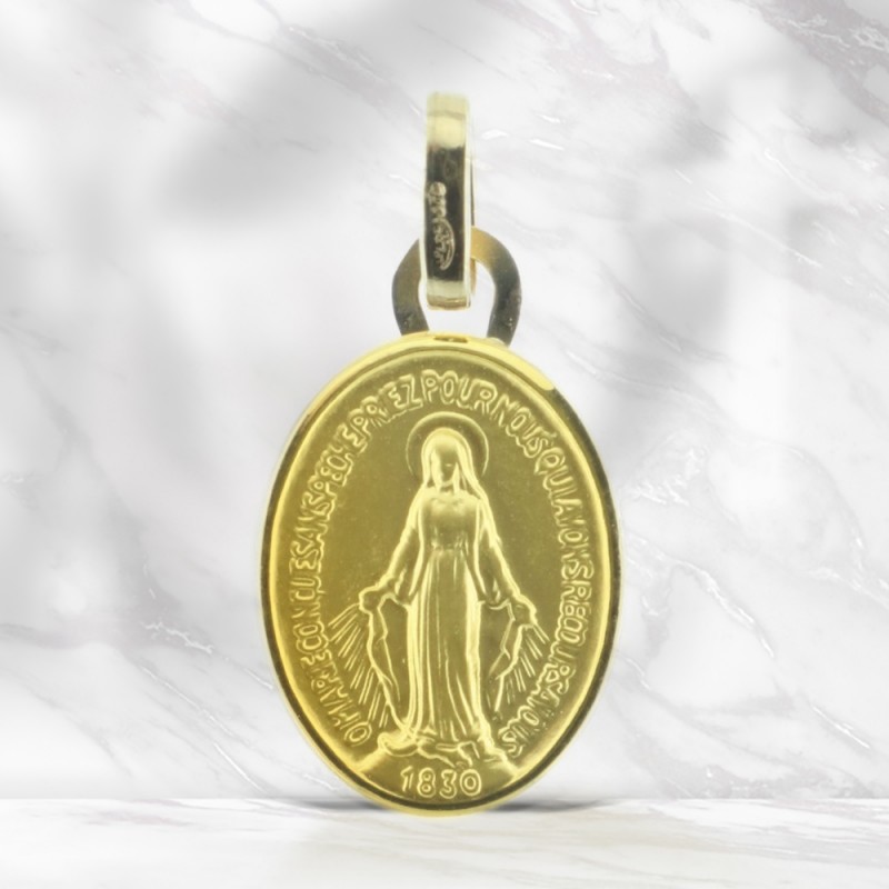 Miraculous Gold medal, polished edges