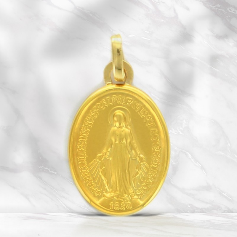 Médaille Miraculeuse en or 17mm 18 carats 0,86g