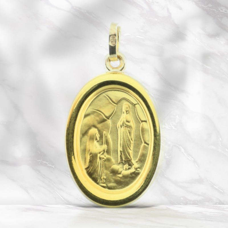 Lourdes Gold medal, double sided