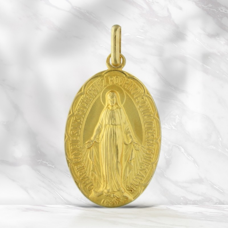 Médaille Miraculeuse Or 18 carats, 33mm