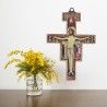 Crucifix de Saint Damien en bois 14 cm