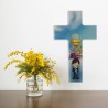 Croce da comunione per ragazzi decorata con calice 15 cm