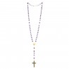 6mm Amethyst rosary with enamelled cross