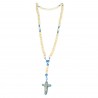 Parachute cord rosary with white beads