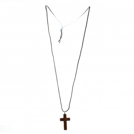 Croix ensemble en bois d'érable de 3cm avec cordon