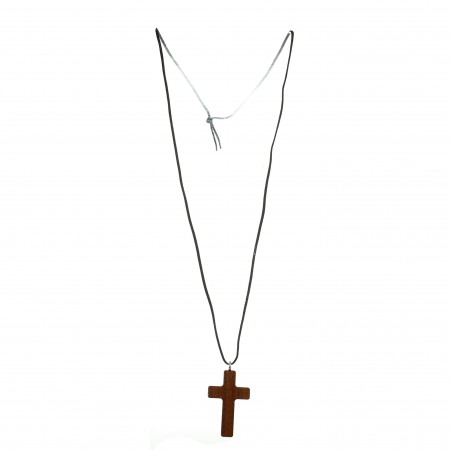 Croix ensemble en bois d'érable de 4cm avec cordon