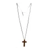 Cross set in maple wood 4cm with cord
