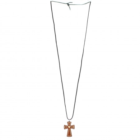 Croce in legno di acero da 3,2cm con cordone
