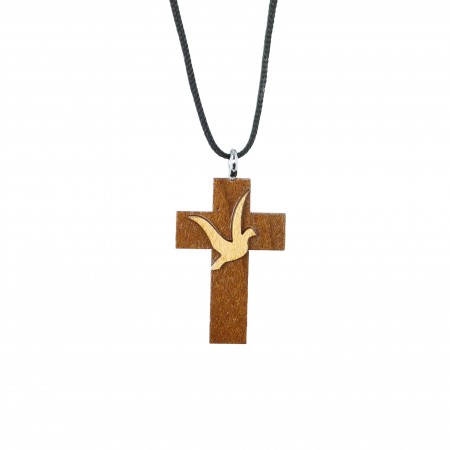 Maple wood cross set 3.5cm with cord
