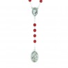 Red glass rosary of Saint Michael 6mm