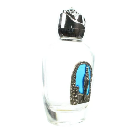 Flacon verre 30ml d'eau de Lourdes avec Apparition bleue