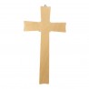 Croix en bois d'olivier avec Christ argenté 19cm