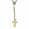 Rosary with 6mm olive wood beads and PAX Lourdes cross