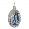 Apparition and Lourdes water silver metal medallion