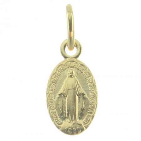 Mini médaille Miraculeuse en Plaqué Or 18 carats