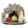 Ceramic cot of the Apparition of Lourdes 8x7cm