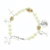 Elastic ceramic bracelet with St Michael medal
