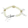 Elastic ceramic bracelet with St Michael medal