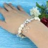 Elastic ceramic bracelet with St Michael medal