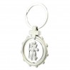 Apparition of Lourdes and Saint Christopher revolving key ring