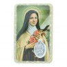 Saint Theresa Prayer Card with a medal