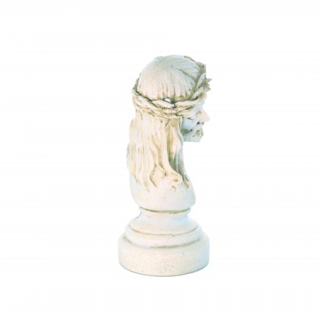 Stone and white resin bust of Christ 13cm