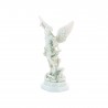 Statue of Saint Michael in stone and white resin 22cm
