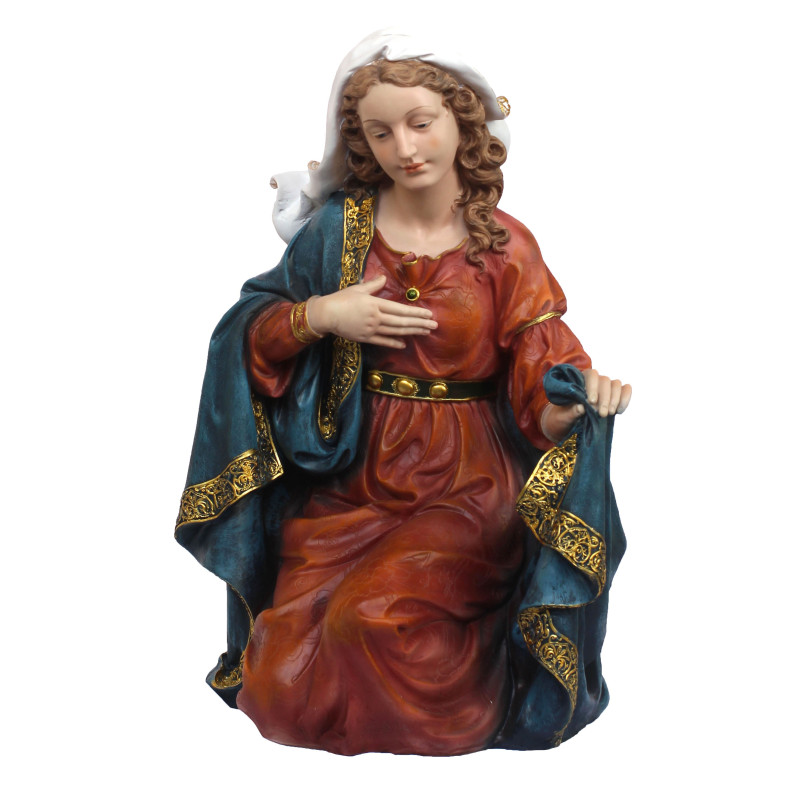 Lot De 3 Rois Mages Pour Crèche De Noël – Figurines 15 Cm En Polyrésine Peinte à La Main, Style Bois Naturel