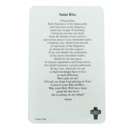 Saint Rita prayer card