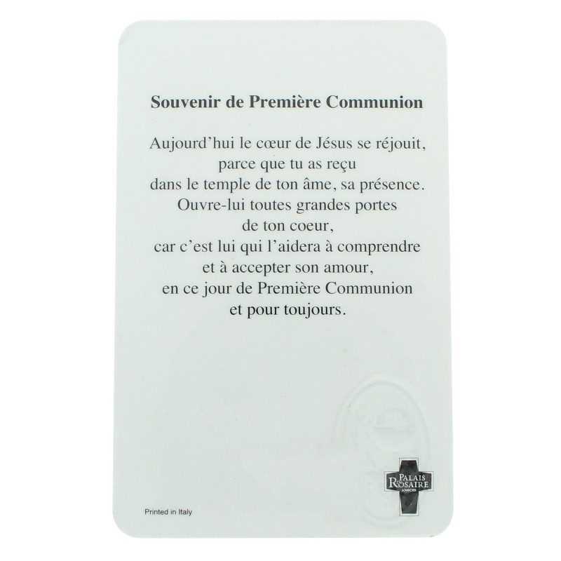 Communion gift for boys prayer card