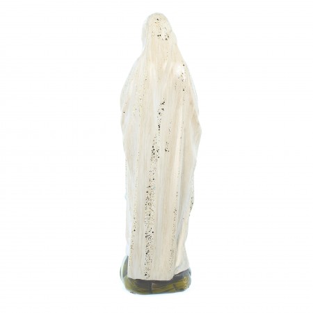 Our Lady of Lourdes statue with sequins in resin 14cm