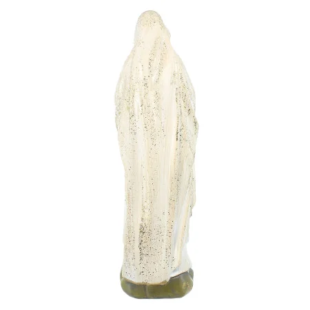 Statue Notre Dame de Lourdes à paillettes en résine 28cm