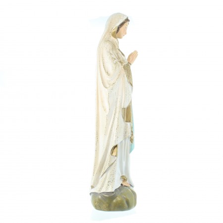 Nostra Signora di Lourdes con paillettes in resina 36cm