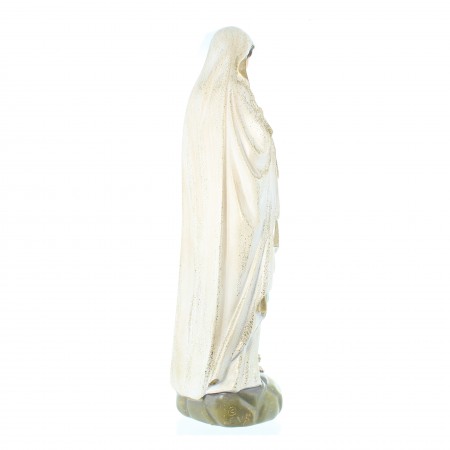Statue Notre Dame de Lourdes à paillettes en résine 36cm