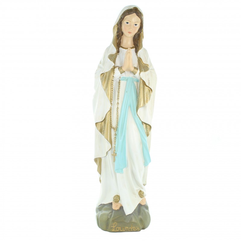 Nostra Signora di Lourdes con paillettes 46cm