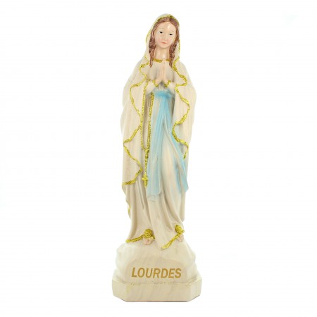 Nostra Signora di Lourdes con lustrini 40cm