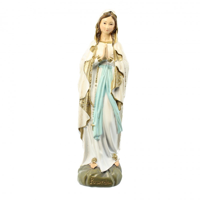 Glitter statue of Our Lady of Lourdes 18cm