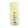 Bougie Notre Dame de Lourdes en relief 5x15cm