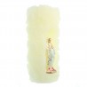 Candle Our Lady of Lourdes in relief 5x15cm
