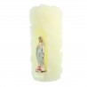 Candle Our Lady of Lourdes in relief 5x15cm